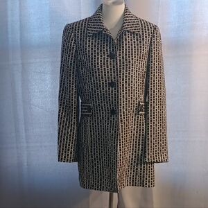 Classiques Entier Black and White Patterned Blazer